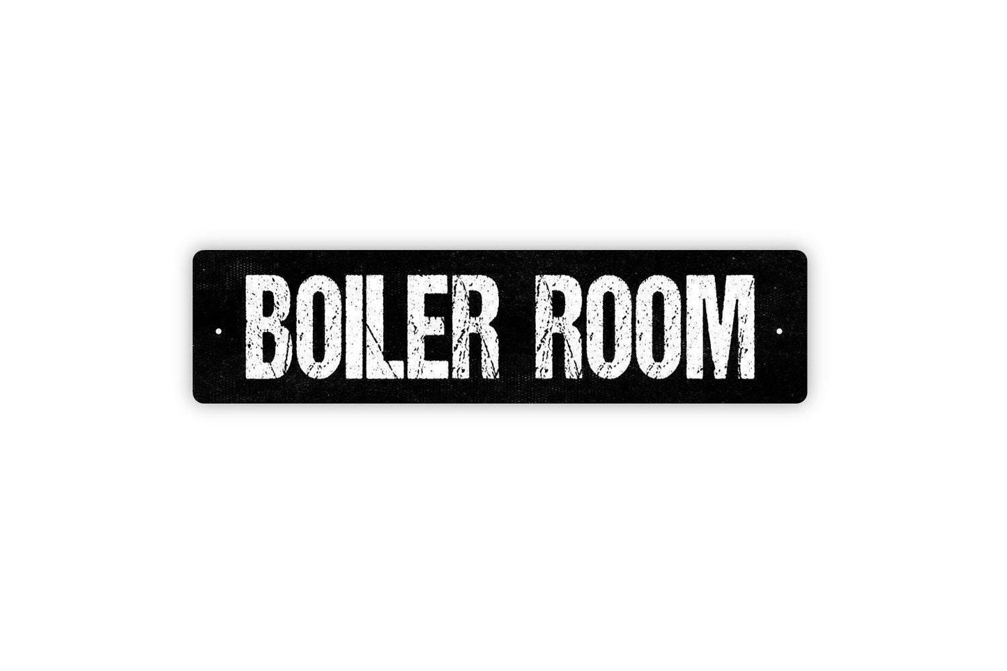 Boiler Room Sign - Utility Room Vinyl Sticker Or  Street Metal Sign or Door Name Plate Plaque
