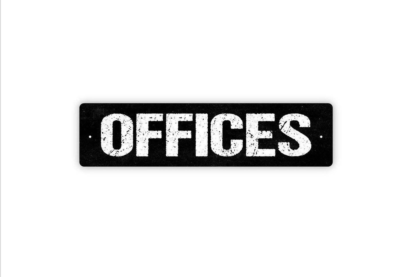 Offices Sign - Small Business Office Park Reception Desk Vinyl Sticker Or  Street Metal Sign or Door Name Plate Plaque