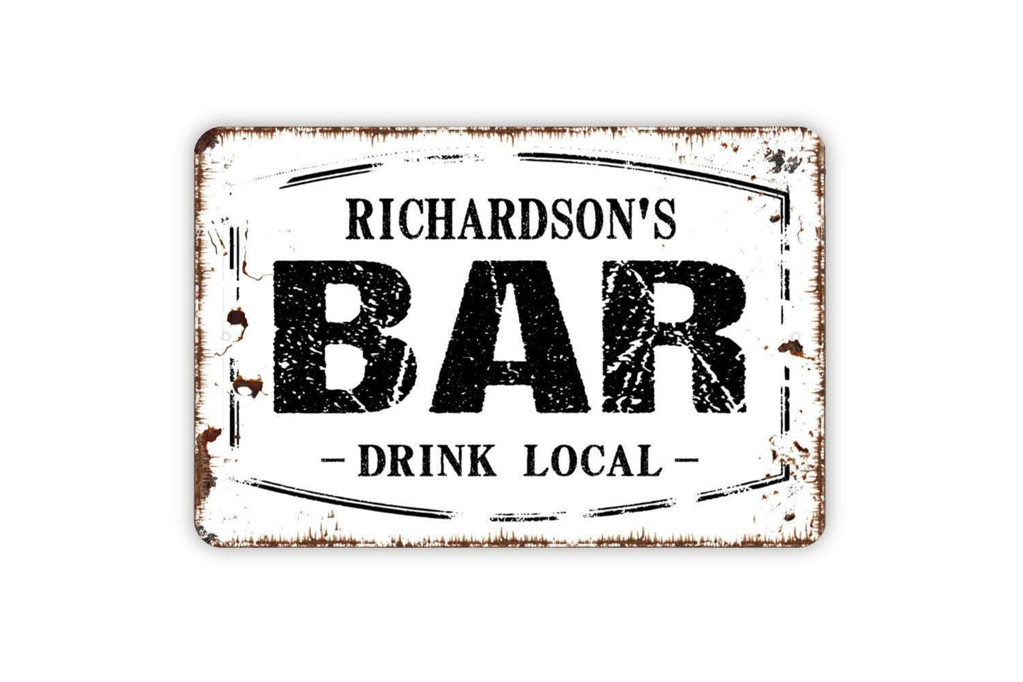 Personalized Bar Sign - Custom Man Cave Pub Beer Tavern Backyard Basement Bar Metal Wall Art Indoor Or Outdoor