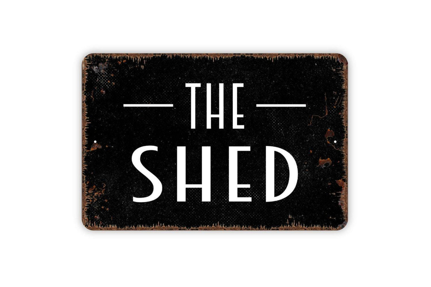 The Shed Sign – Rustic Farmhouse Garden Tool Shed Wall Decor – Backyard Workshop Barn Garage Sign – Metal Sign or Sticker