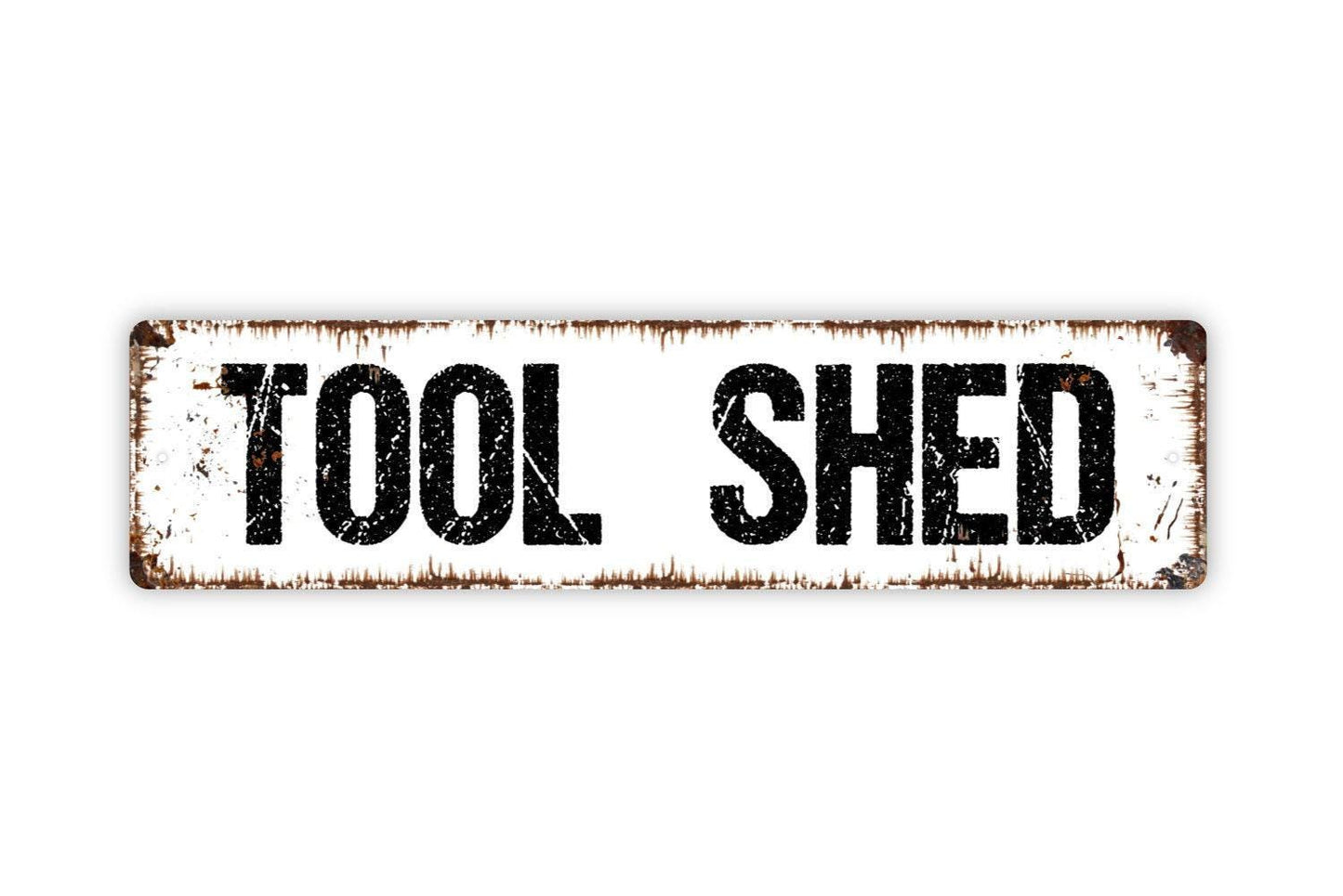 Tool Shed Sign - Workshop Garage Man Cave She Shed Storage Gardening Vinyl Sticker Or  Street Metal Sign or Door Name Plate Plaque