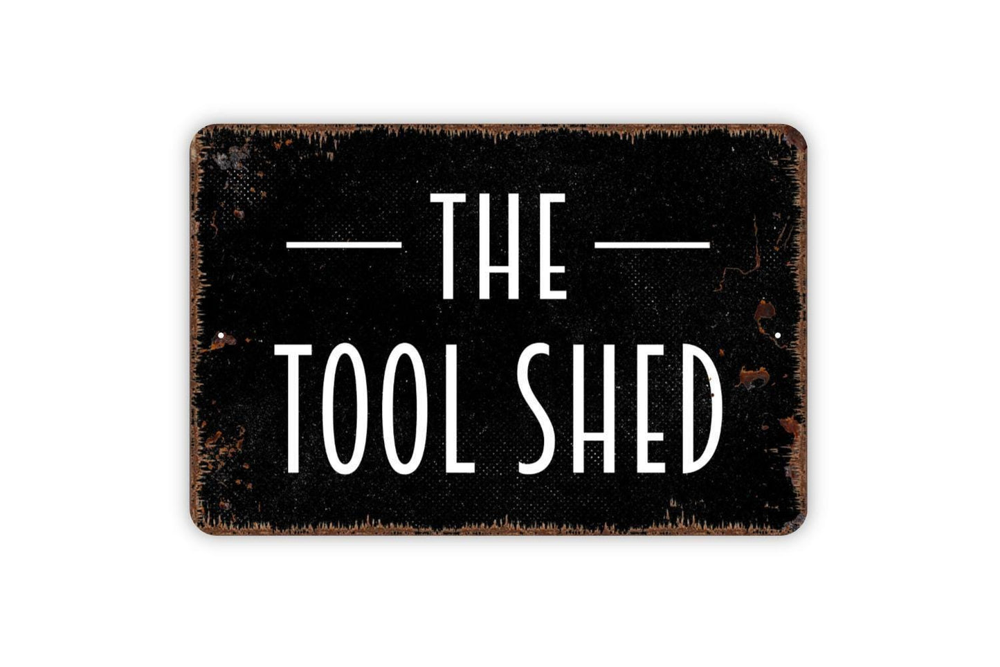 The Tool Shed Sign – Rustic Garage Workshop Man Cave Wall Decor – Farmhouse Barn Shop Storage Room – Metal Sign or Sticker