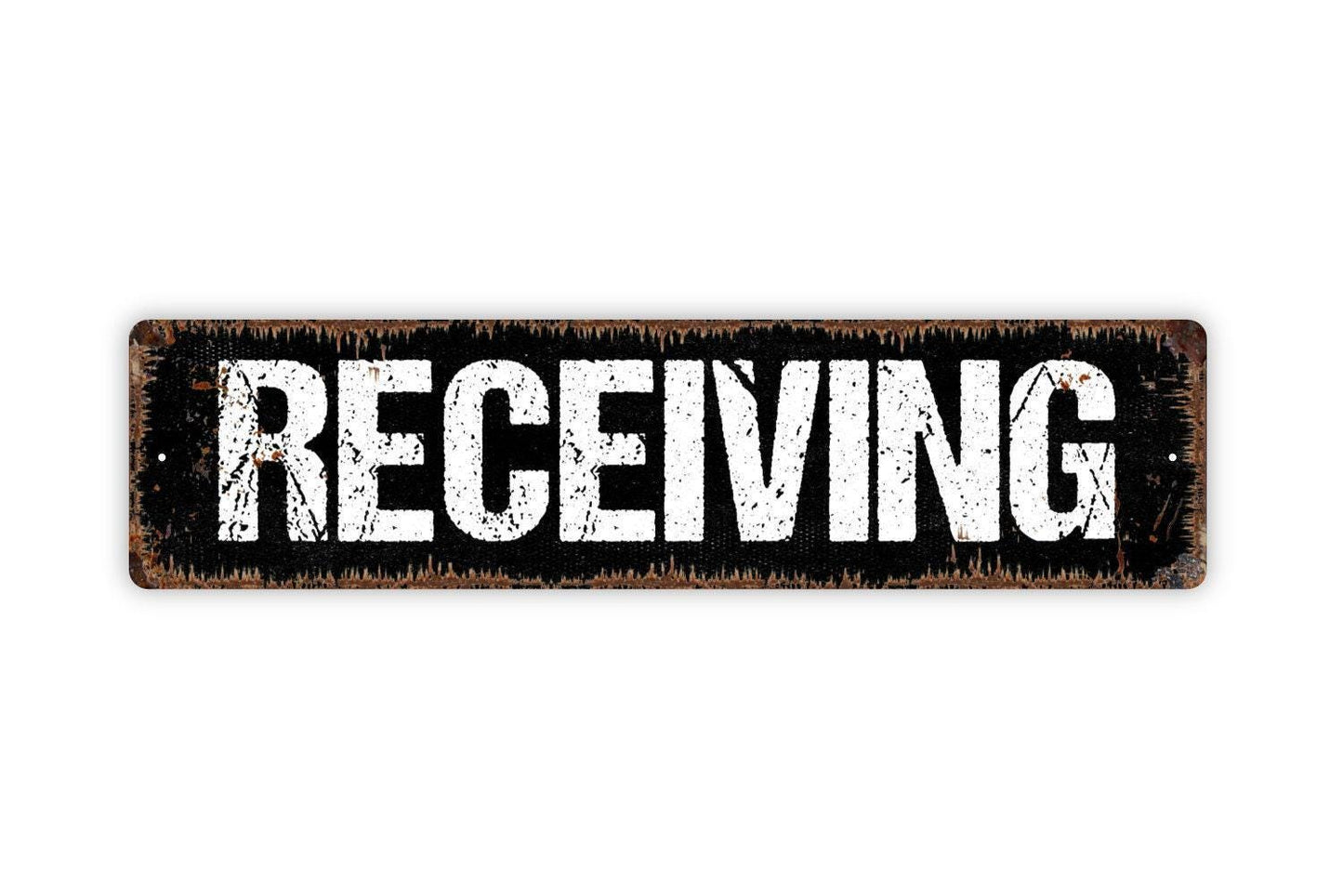 Receiving Sign - Vinyl Sticker Or  Metal Street Sign or Door Name Plate Plaque