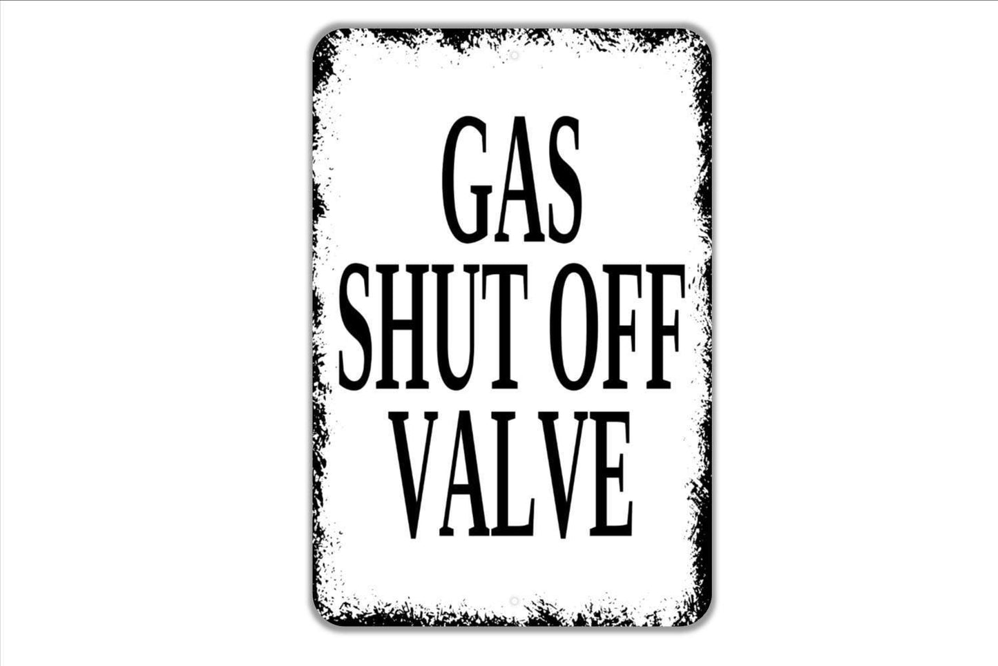 Gas Shut Off Valve Sign - Metal Sign Wall Art Indoor Or Outdoor
