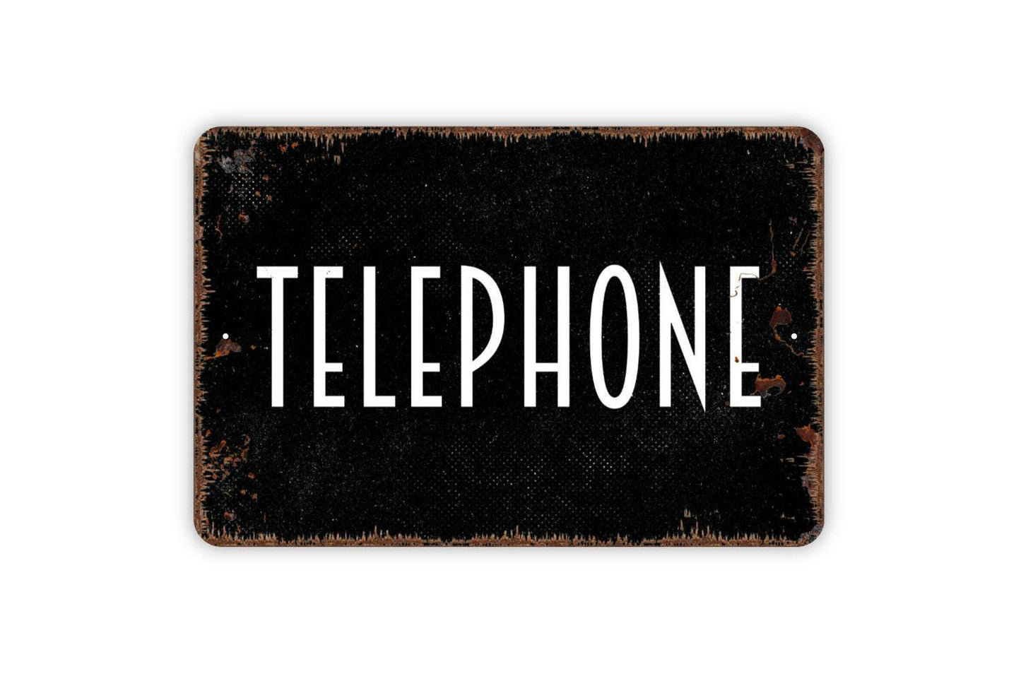 Telephone Sign - Metal Wall Art - Indoor or Outdoor