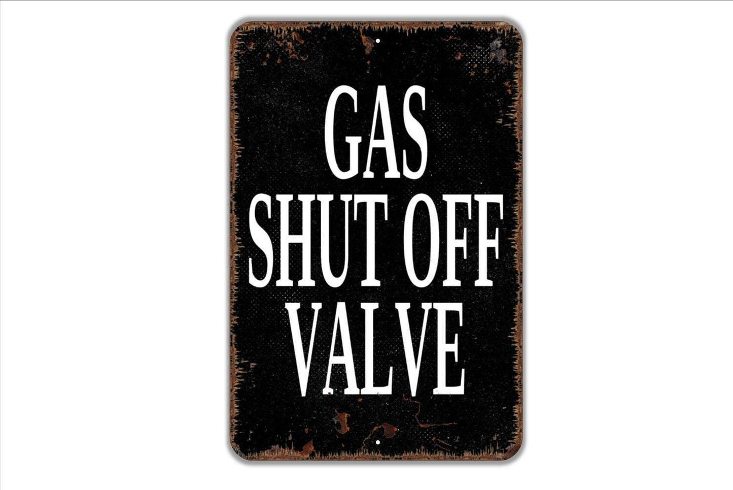 Gas Shut Off Valve Sign - Metal Sign Wall Art Indoor Or Outdoor