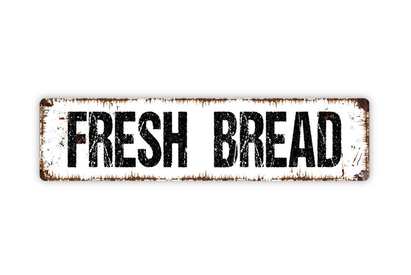 Fresh Bread Sign | Rustic Farmhouse Kitchen Wall Sign for Bakery, Café, or Dining Room | Metal Sign or Vinyl Sticker Country Kitchen