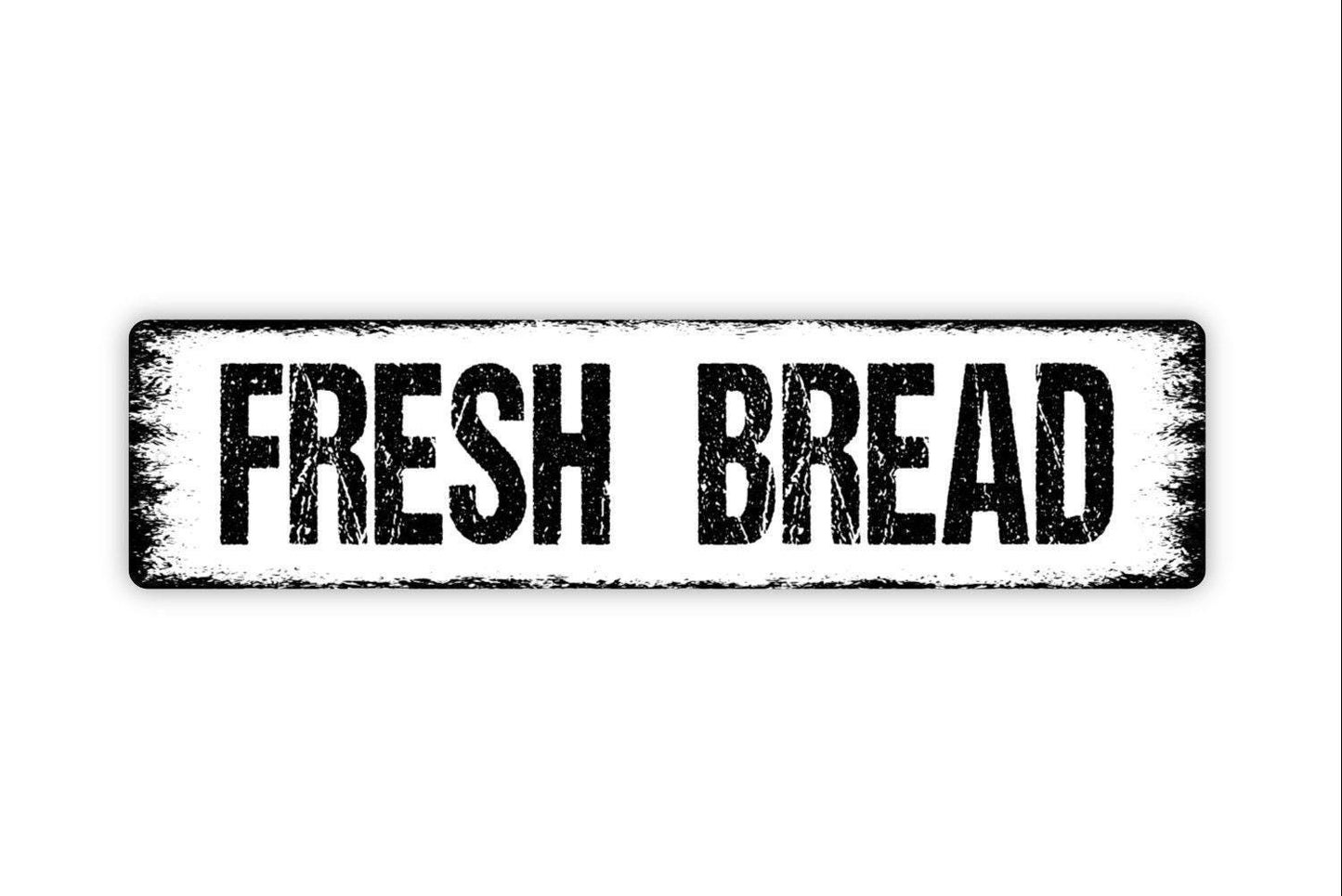 Fresh Bread Sign | Rustic Farmhouse Kitchen Wall Sign for Bakery, Café, or Dining Room | Metal Sign or Vinyl Sticker Country Kitchen