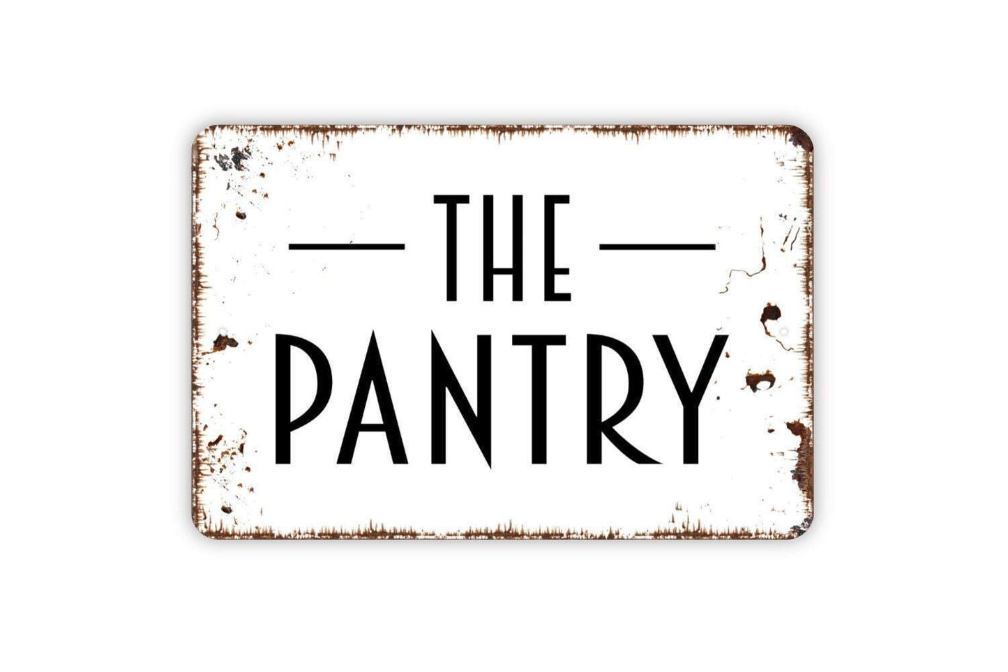 The Pantry Sign | Rustic Farmhouse Kitchen Wall Decor | Metal Sign or Vinyl Sticker for Pantry Door Food Storage Room