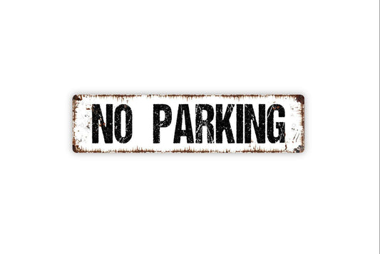 No Parking Sign – Private Property Sign – Driveway Parking Lot Warning – Garage Yard Wall Decor – Metal Sign or Vinyl Sticker