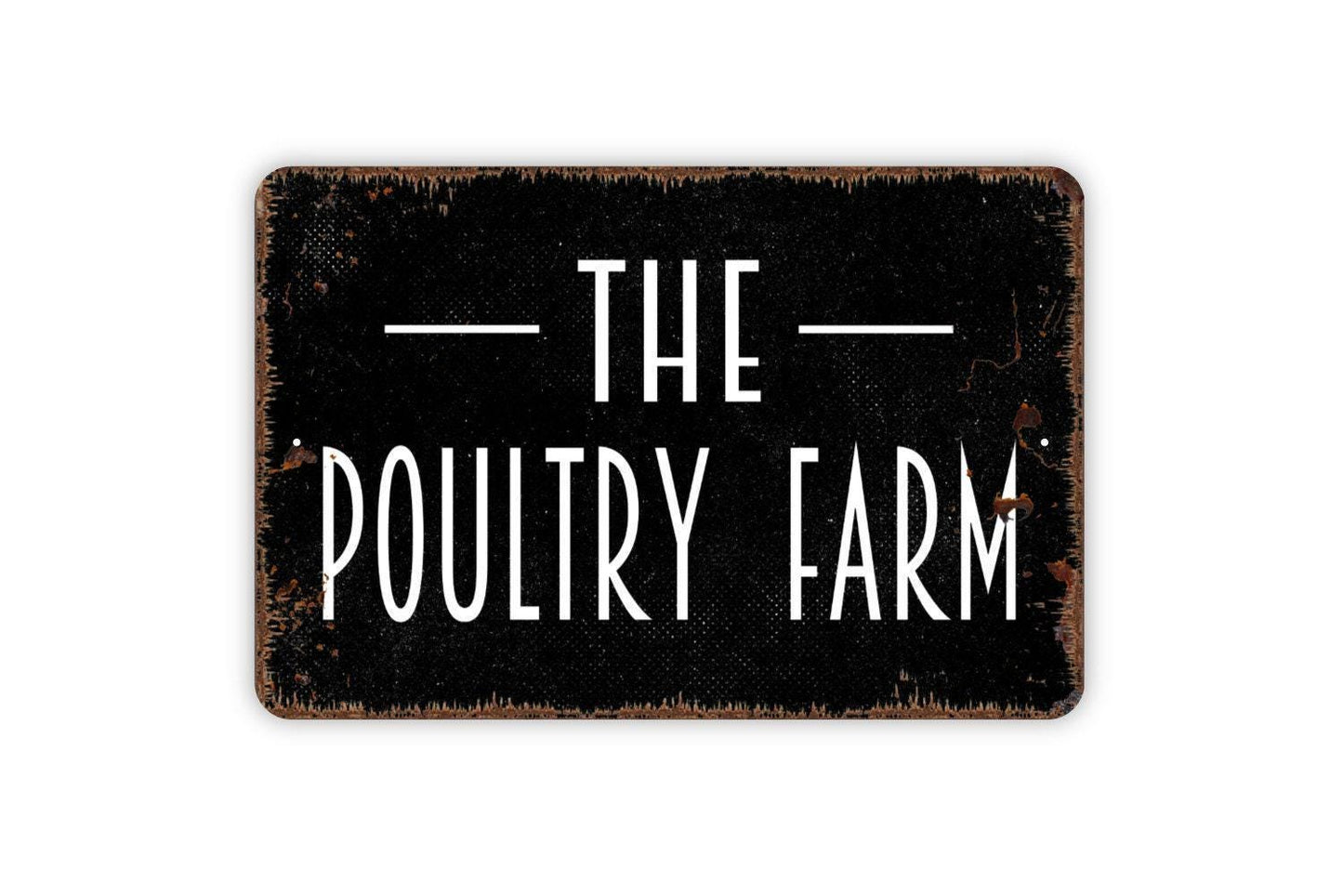 The Poultry Farm Sign | Rustic Farmhouse Wall Sign for Barn, Coop, Kitchen, or Homestead | Country Style Metal Sign or Vinyl Sticker Décor