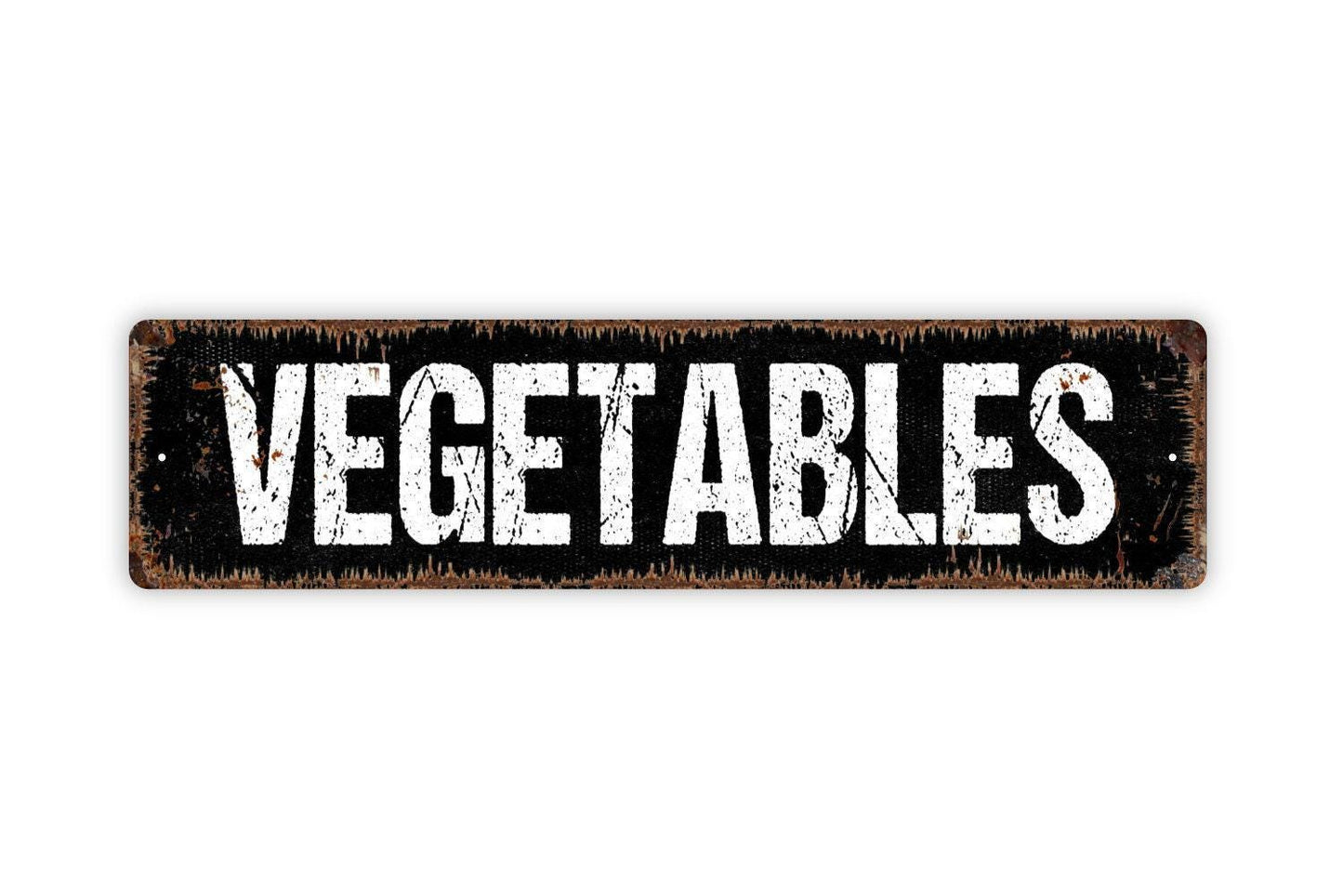 Vegetables Sign - Garden Marker Produce Farmers Market Vinyl Sticker Or  Street Metal Sign or Door Name Plate Plaque