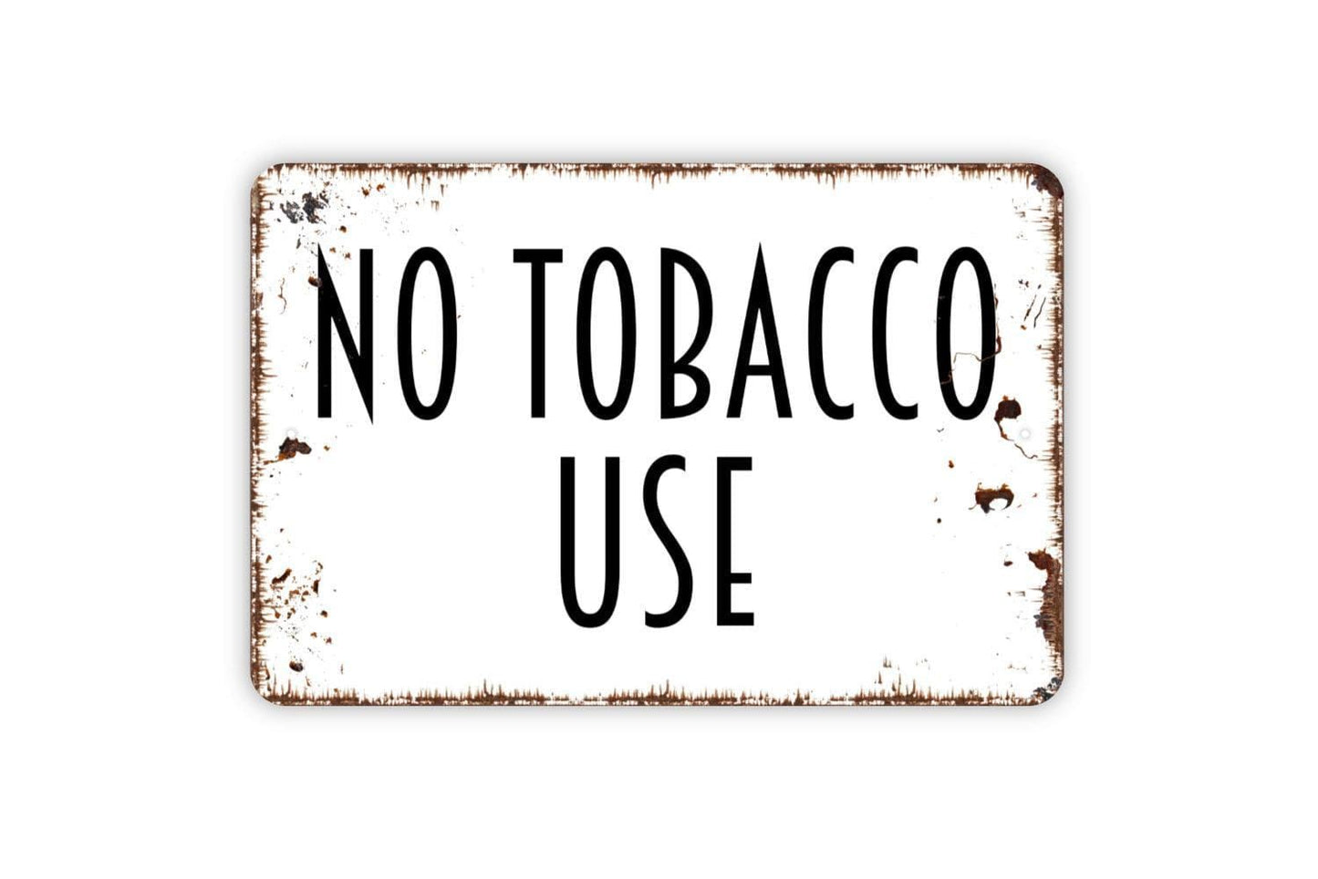 No Tobacco Use Sign - Metal Indoor or Outdoor Wall Art Metal Sign