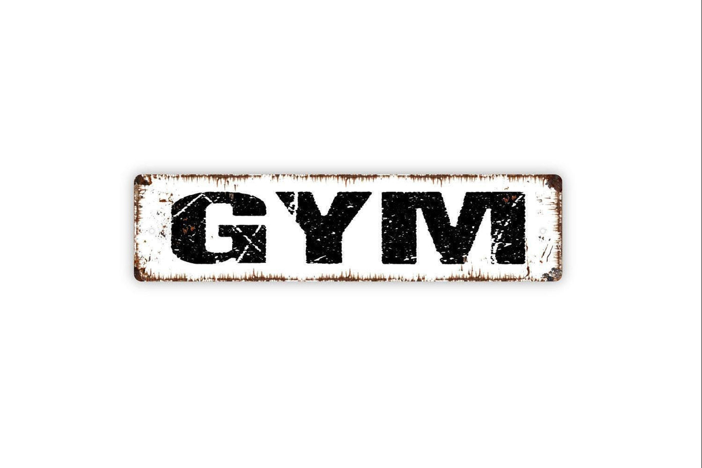 Gym Sign - Fitness Room Workout Home Gym Cardio Weightlifting Vinyl Sticker Or  Street Metal Sign or Door Name Plate Plaque