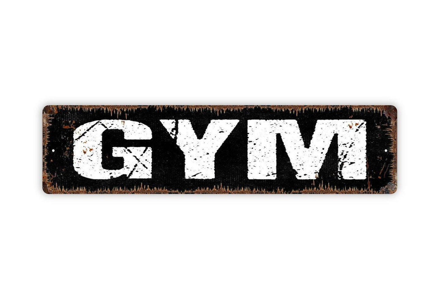 Gym Sign - Fitness Room Workout Home Gym Cardio Weightlifting Vinyl Sticker Or  Street Metal Sign or Door Name Plate Plaque