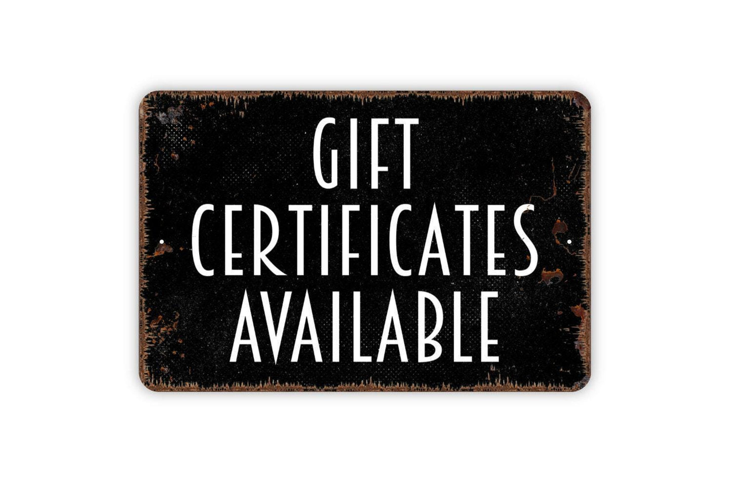 Gift Certificates Available Sign | Business Metal Sign or Vinyl Sticker | Shop, Salon, Restaurant, or Small Business Wall Decor