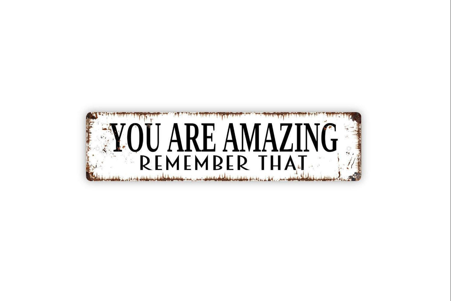 You Are Amazing Remember That Sign - Vinyl Sticker Or  Metal Street Sign or Door Name Plate Plaque