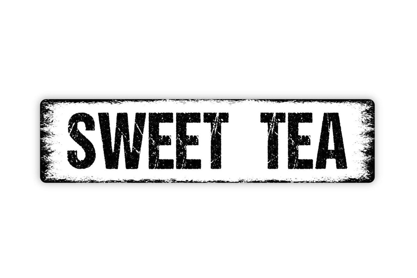 Sweet Tea Sign - Kitchen Summertime Vinyl Sticker Or  Street Metal Sign or Door Name Plate Plaque