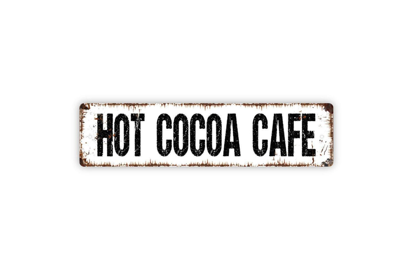 Hot Cocoa Cafe Metal Sign - Kitchen Pantry Farmhouse Style Decor Vinyl Sticker Or  Street Metal Sign or Door Name Plate Plaque