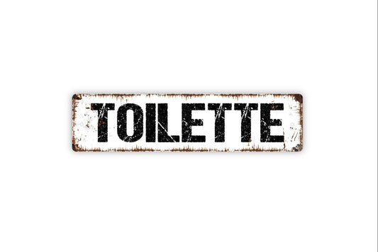 Toilette Sign - Restroom Bathroom Toilet Throne Guest Bath Vinyl Sticker Or  Street Metal Sign or Door Name Plate Plaque
