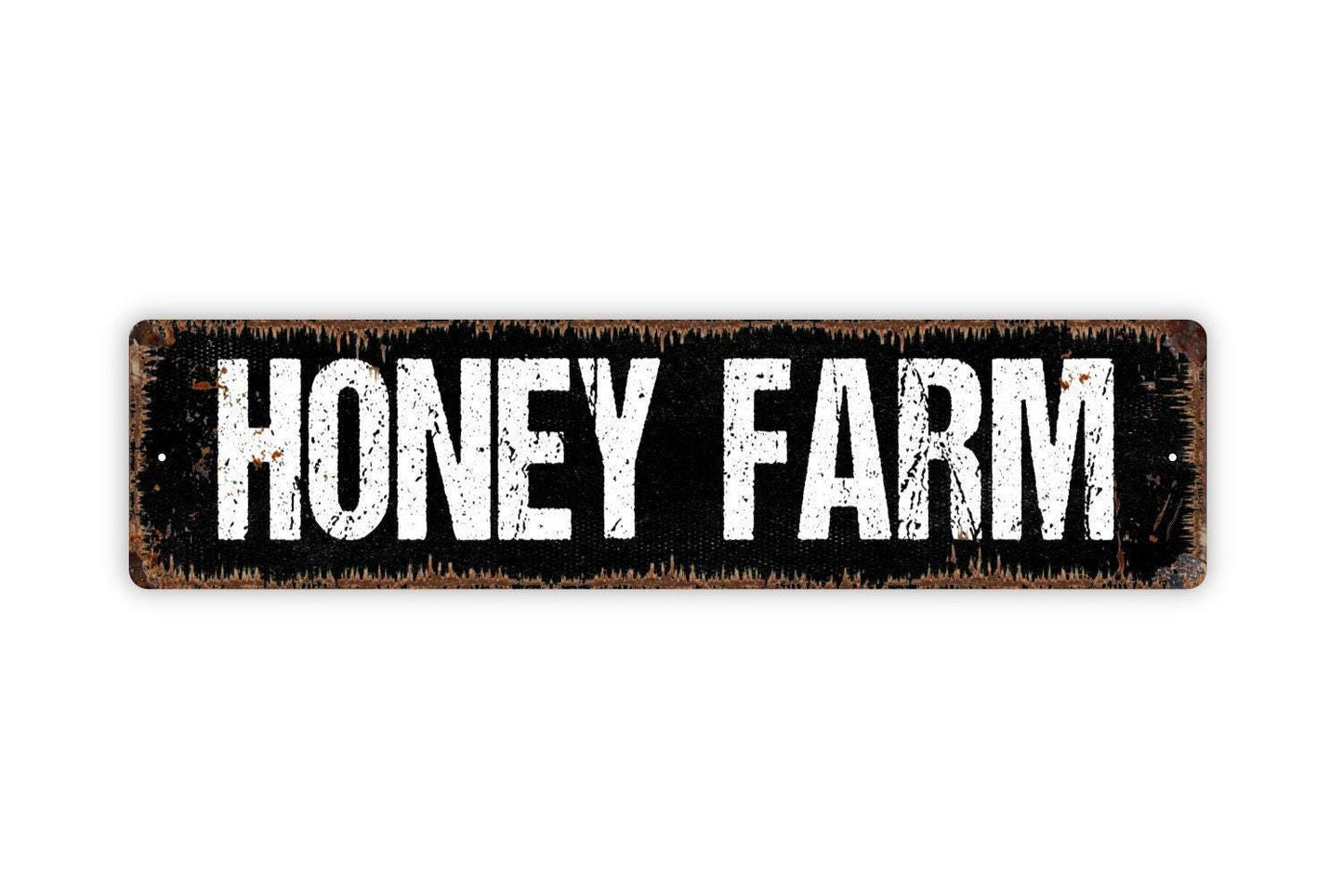 Honey Farm Sign - Vinyl Sticker Or  Metal Street Sign or Door Name Plate Plaque