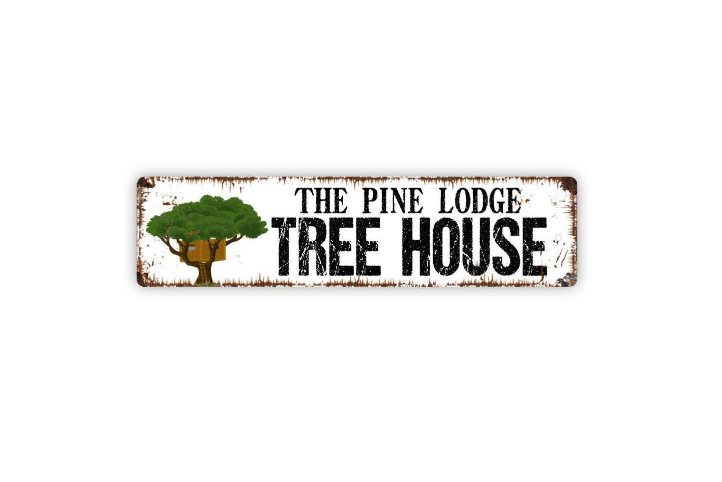 Personalized Tree House Sign, Custom  Metal Sign, Vinyl Sticker Or  Street Sign or Door Name Plate Plaque
