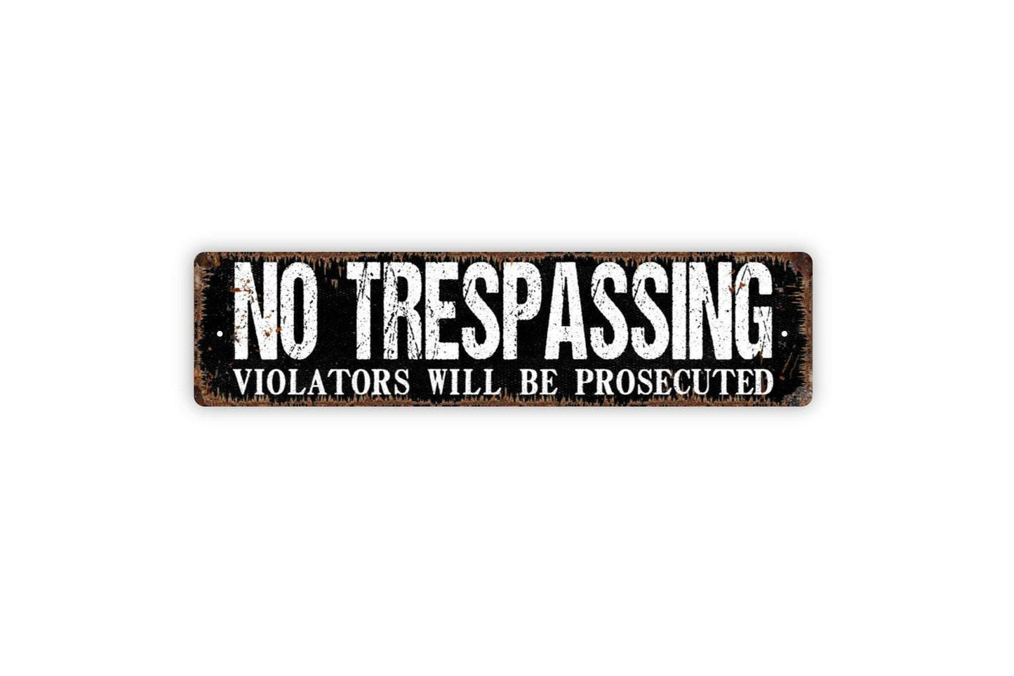 No Trespassing Violators Will Be Prosecuted Sign - Private Property Vinyl Sticker Or  Street Metal Sign or Door Name Plate Plaque