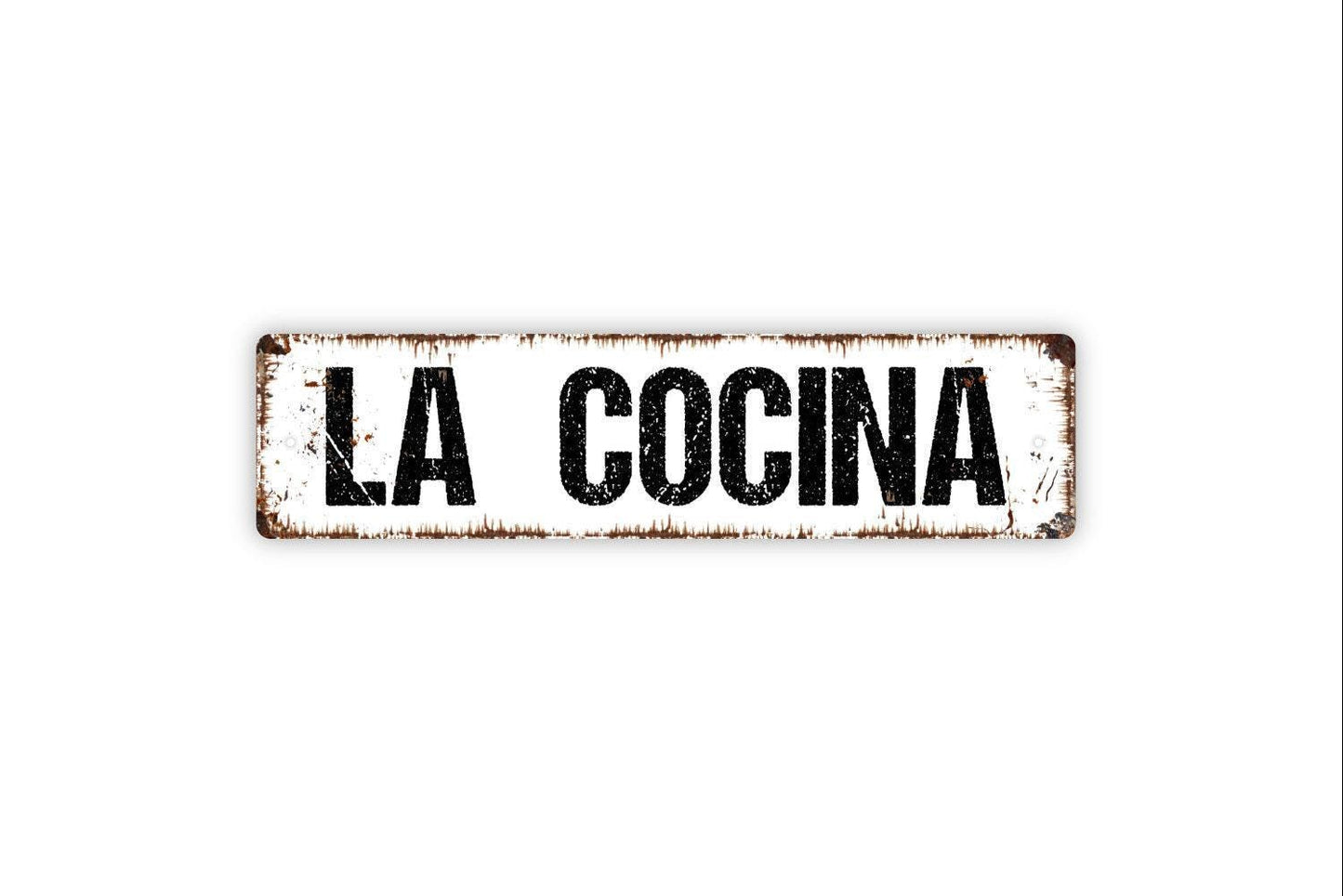 La Cocina Sign - Kitchen Pantry Dinner Vinyl Sticker Or  Metal Street Sign or Door Name Plate Plaque