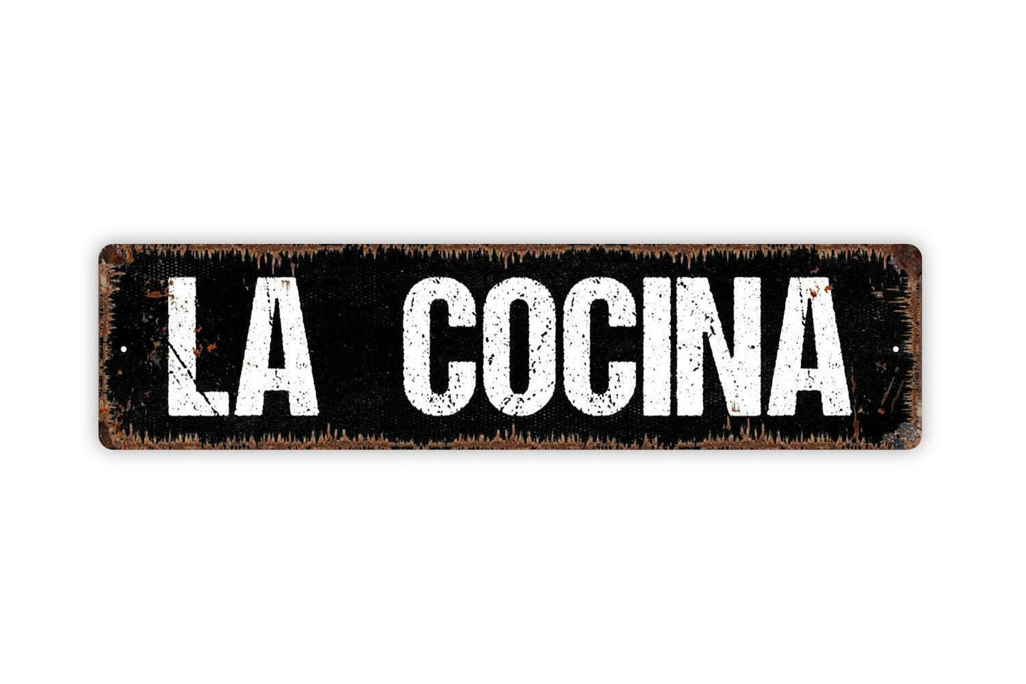 La Cocina Sign - Kitchen Pantry Dinner Vinyl Sticker Or  Metal Street Sign or Door Name Plate Plaque