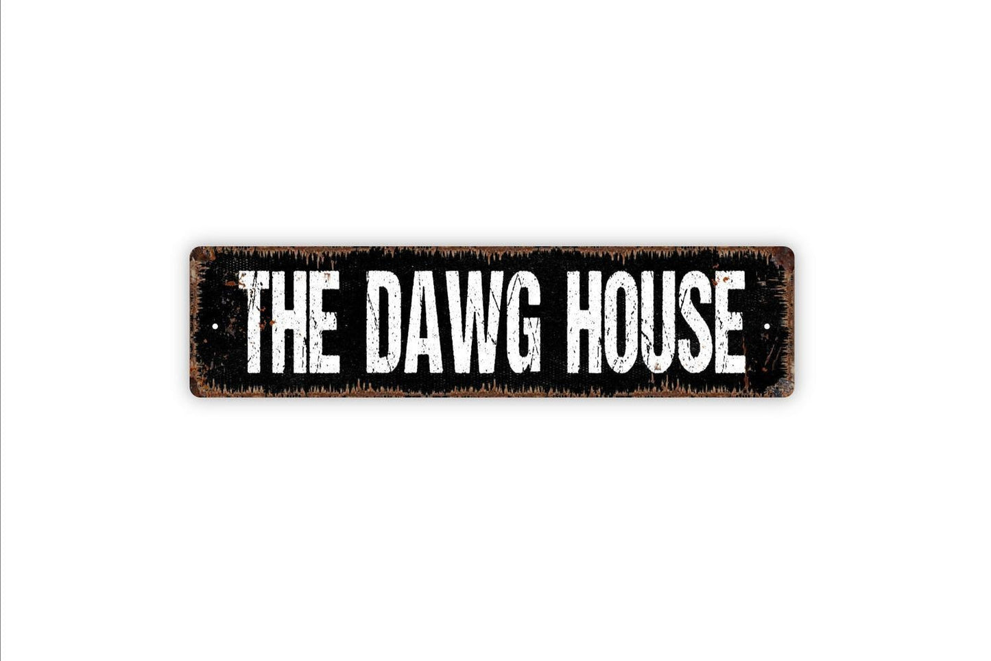 The Dawg House Sign, Funny Vinyl Sticker Or  Custom Metal Sign, Vinyl Sticker Or  Street Sign or Door Name Plate Plaque