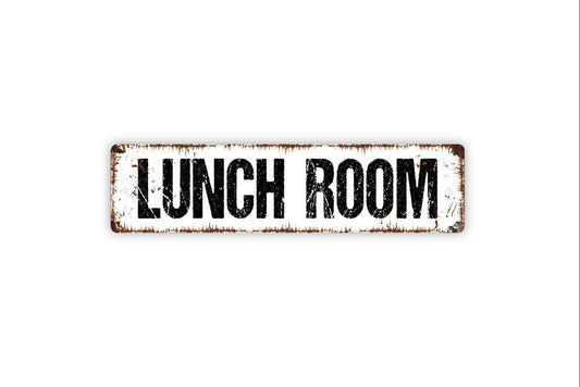 Lunch Room Sign - Cafeteria School Office Food Eat Vinyl Sticker Or  Custom Metal Street Sign or Door Name Plate Plaque