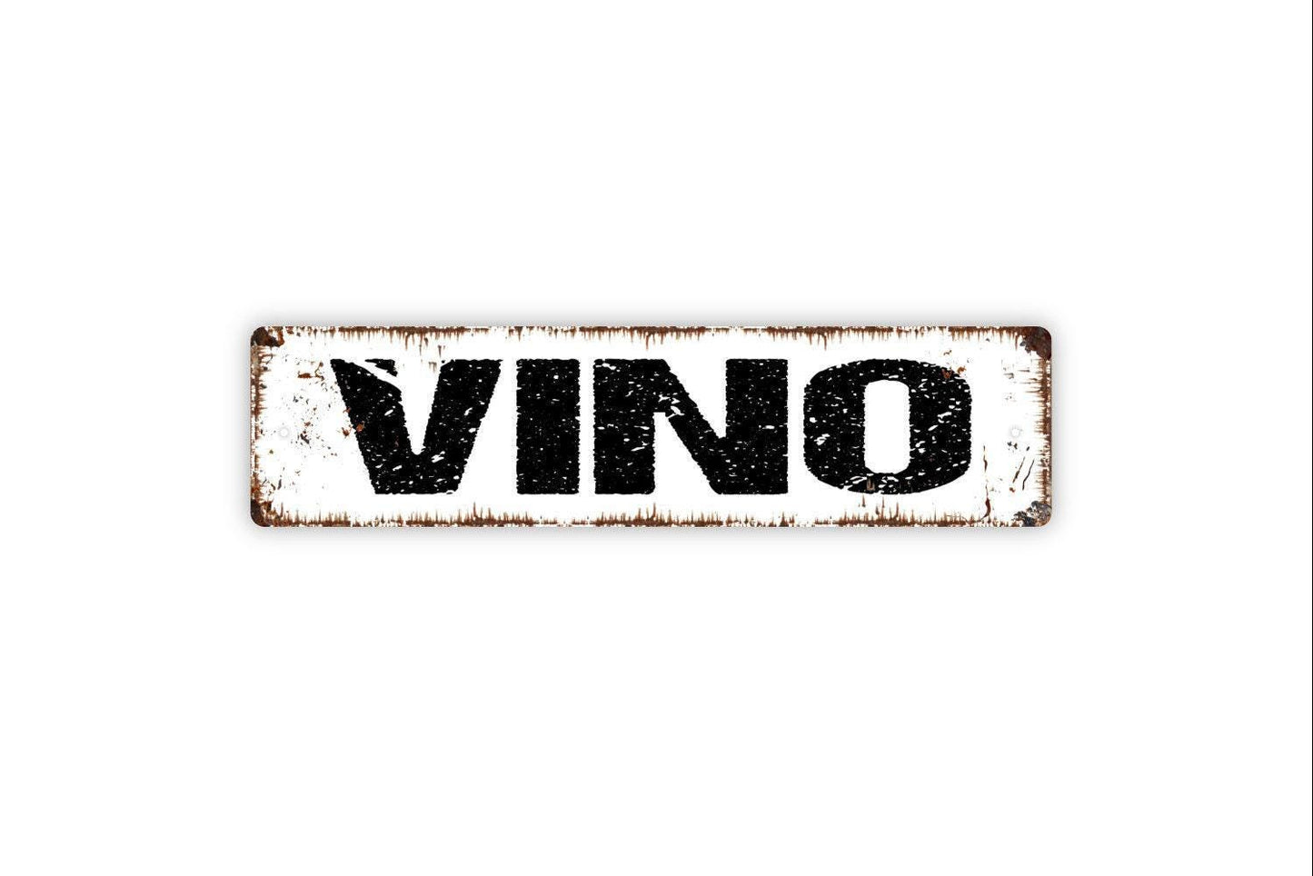 Vino Sign - Wine Cellar Kitchen Pantry Winery Vineyard Vinyl Sticker Or  Street Metal Sign or Door Name Plate Plaque