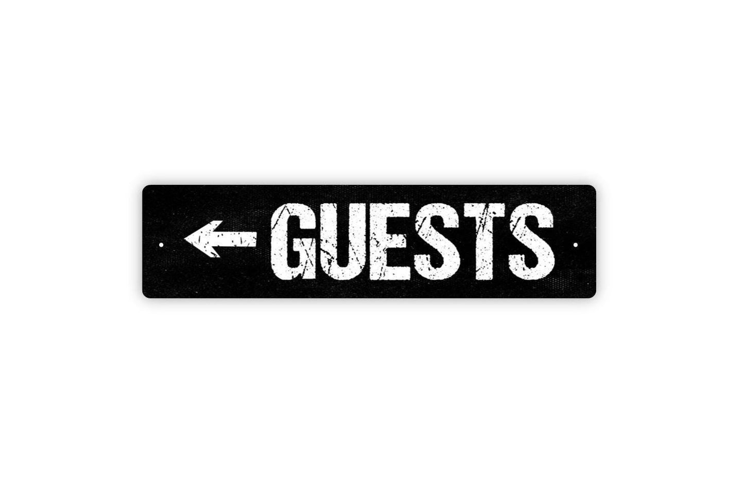 Guests With Arrow Sign - Property Rental Guest Vacation House Vinyl Sticker Or  Street Sign or Door Name Plate Plaque