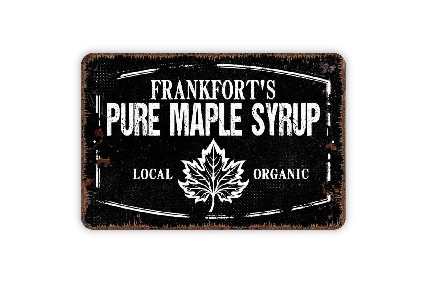 Personalized Pure Maple Syrup Sign | Custom Farmhouse Kitchen Sign | Rustic Cabin Wall Decor | Metal Sign or Vinyl Sticker | Country Home