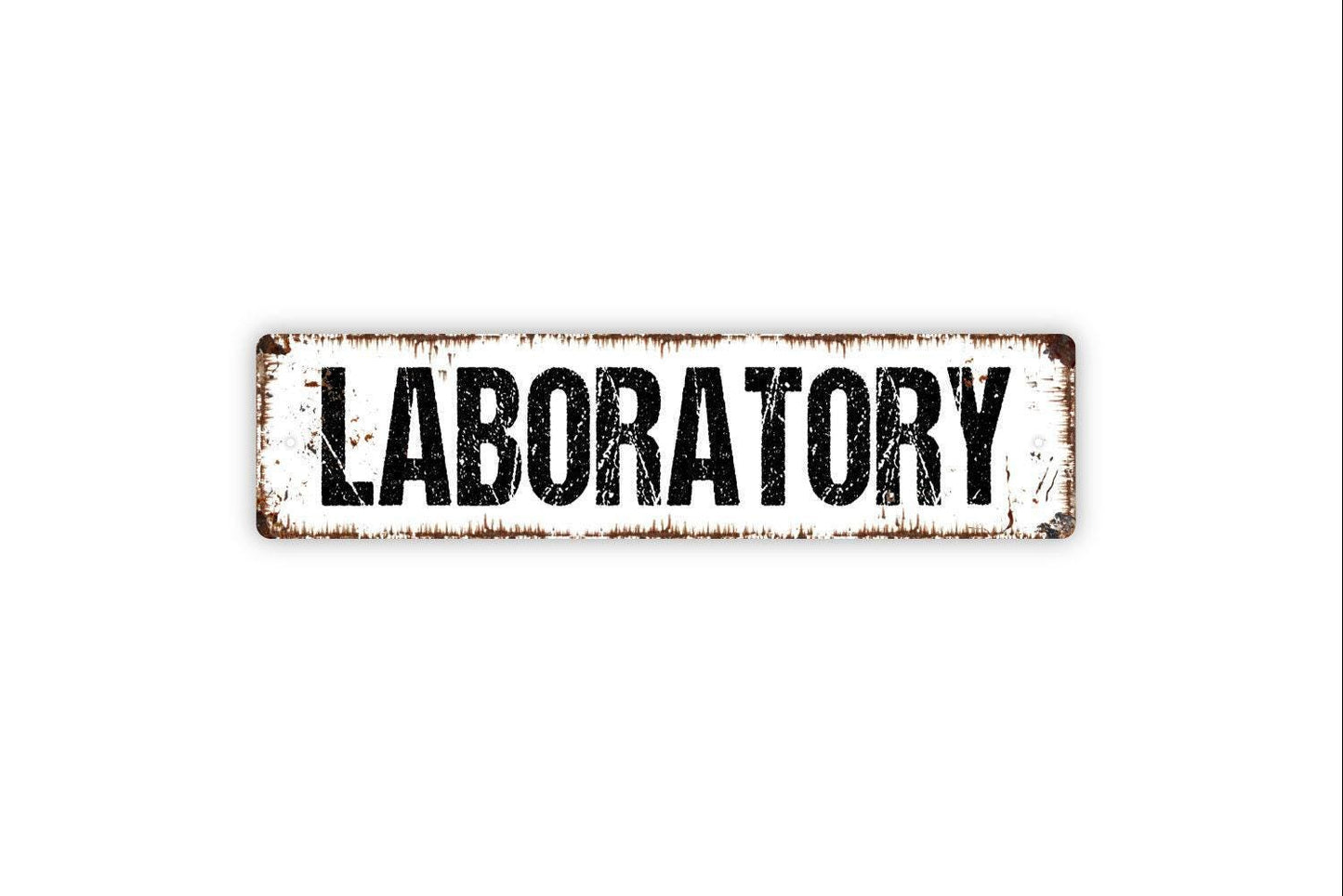 Laboratory Sign - Metal Vinyl Sticker Or  Street Sign or Door Name Plate Plaque