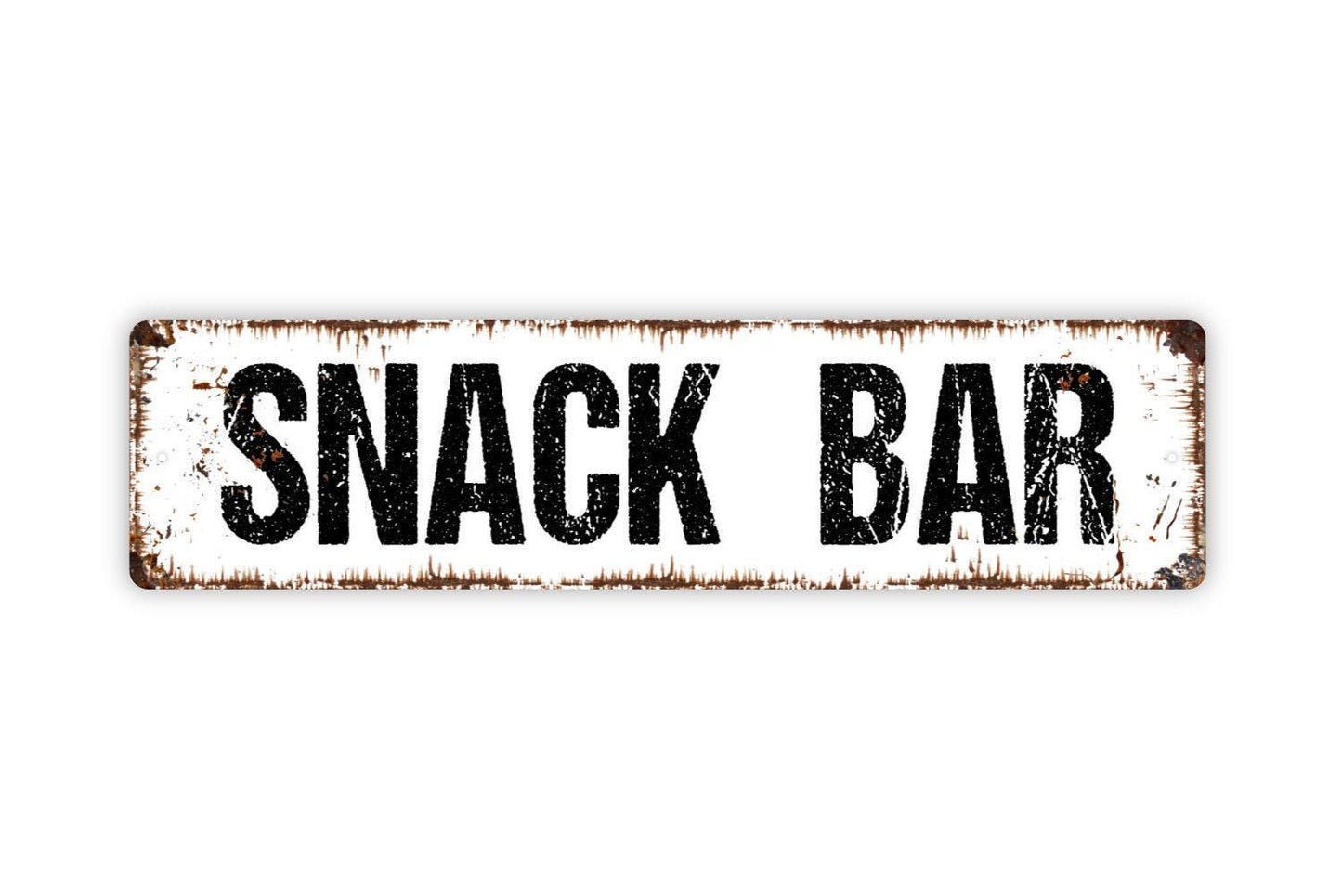 Snack Bar Sign - Kitchen Pantry Concessions Candy Soda Treats Vinyl Sticker Or  Street Metal Sign or Door Name Plate Plaque