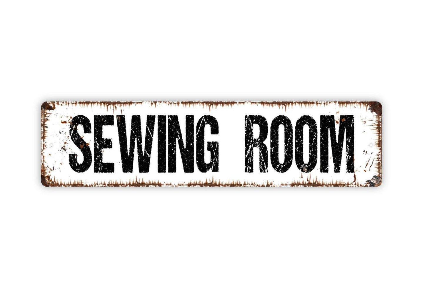 Sewing Room Sign - Hobby Sew Quilt Stitch She Shed Vinyl Sticker Or  Street Metal Sign or Door Name Plate Plaque