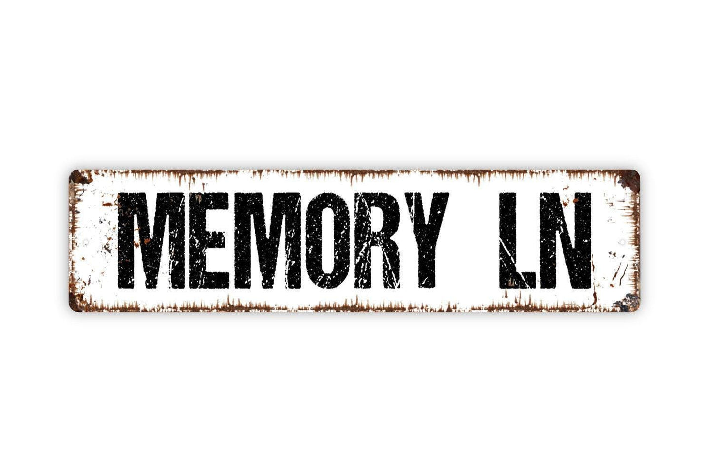 Memory Lane Sign - A Walk Down Memory Ln Family Love Welcome Home Vinyl Sticker Or  Street Metal Sign or Door Name Plate Plaque