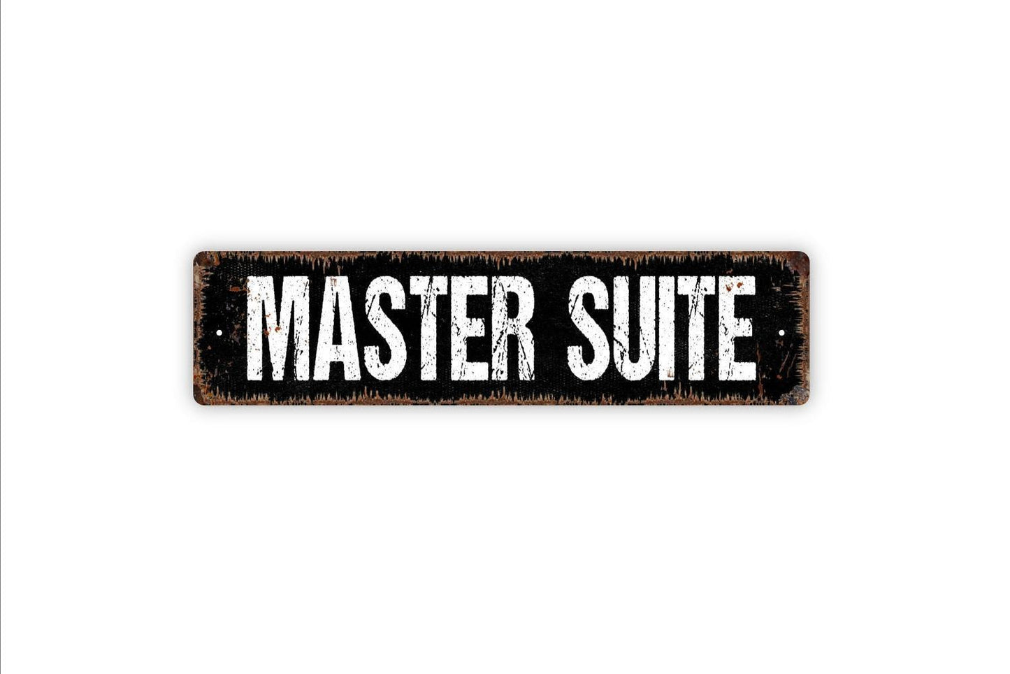 Master Suite Sign - Owner Primary Bed And Breakfast Vacation Rental Welcome To Our Home Rustic Street Metal Sign or Door Name Plate Plaque