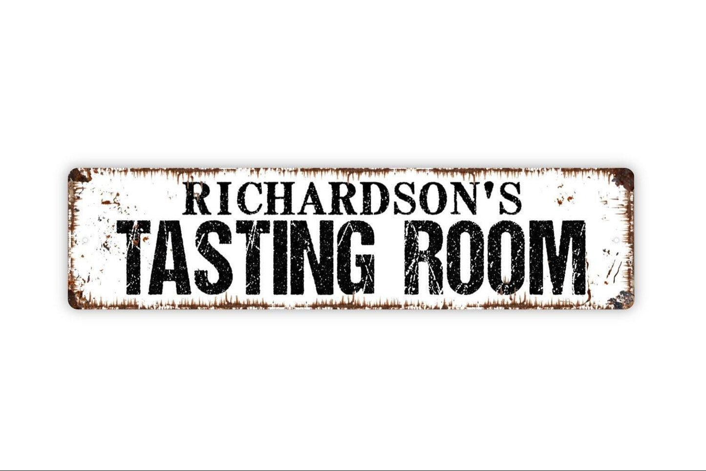 Personalized Tasting Room Sign, Custom Metal Sign, Vinyl Sticker Or  Street Sign or Door Name Plate Plaque