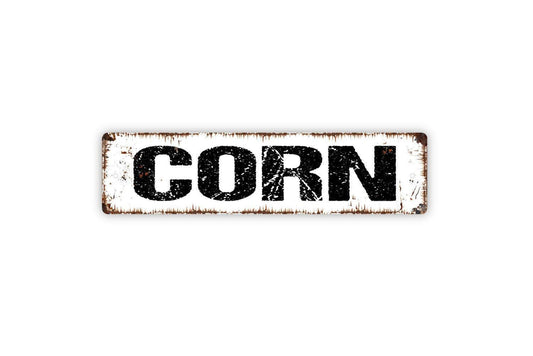 Corn Sign - Garden Marker Produce Farmers Market Vinyl Sticker Or  Street Metal Sign or Door Name Plate Plaque