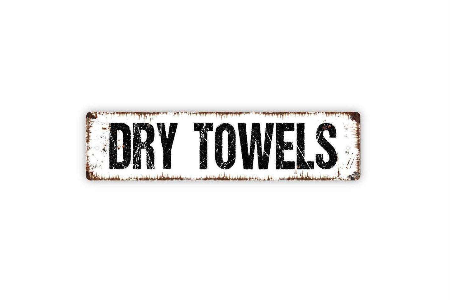 Dry Towels Sign - Swimming Pool Shower Bathroom Beach Vinyl Sticker Or  Metal Street Sign or Door Name Plate Plaque