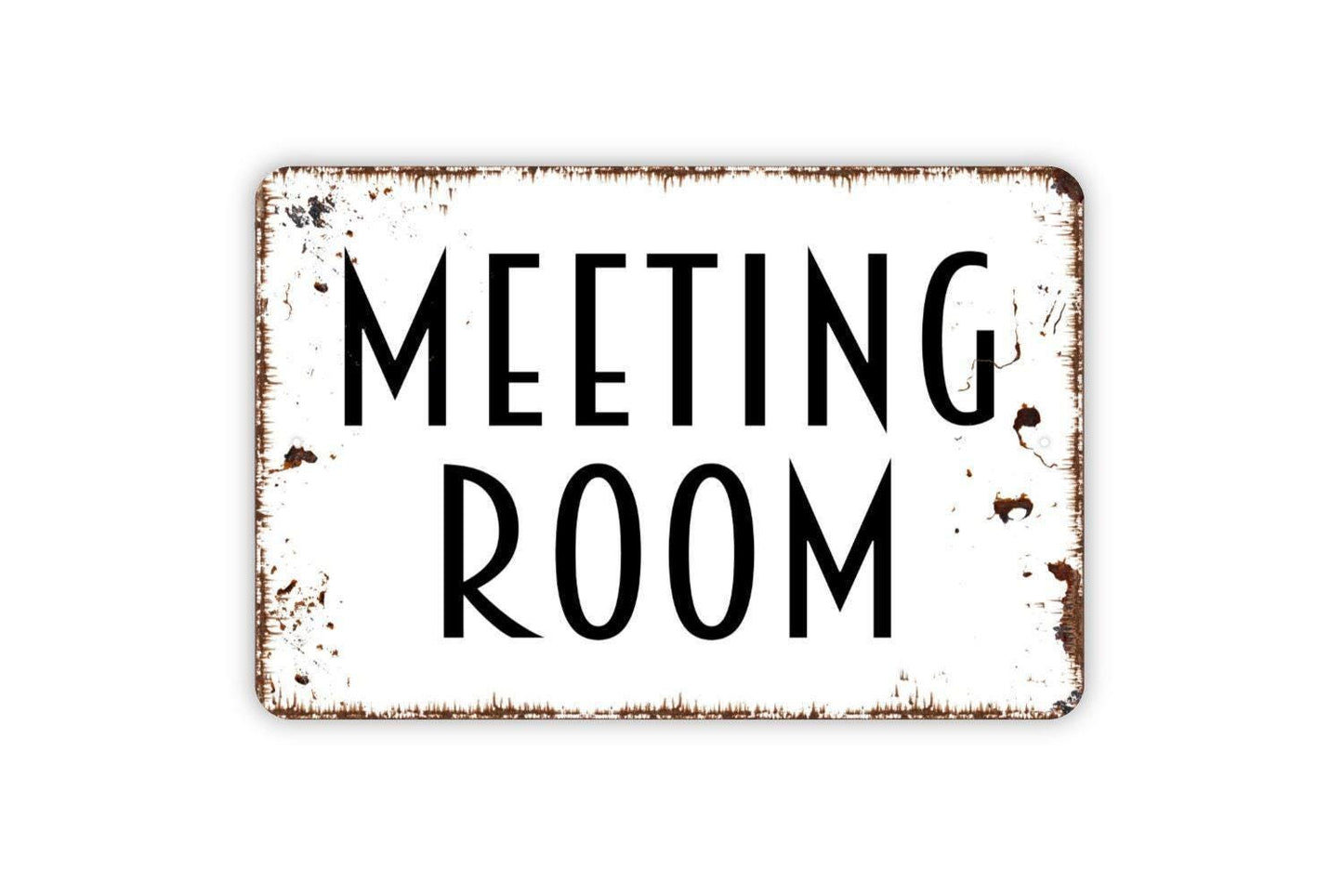 Meeting Room Sign, Metal Sign, Farmhouse Contemporary Modern Wall Metal Sign