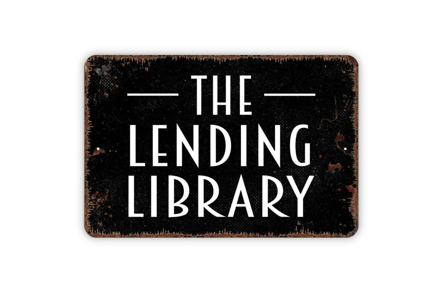 The Lending Library Sign | Neighborhood Book Exchange Sign | Community Reading Swap Library Decor | Metal Sign or Vinyl Sticker