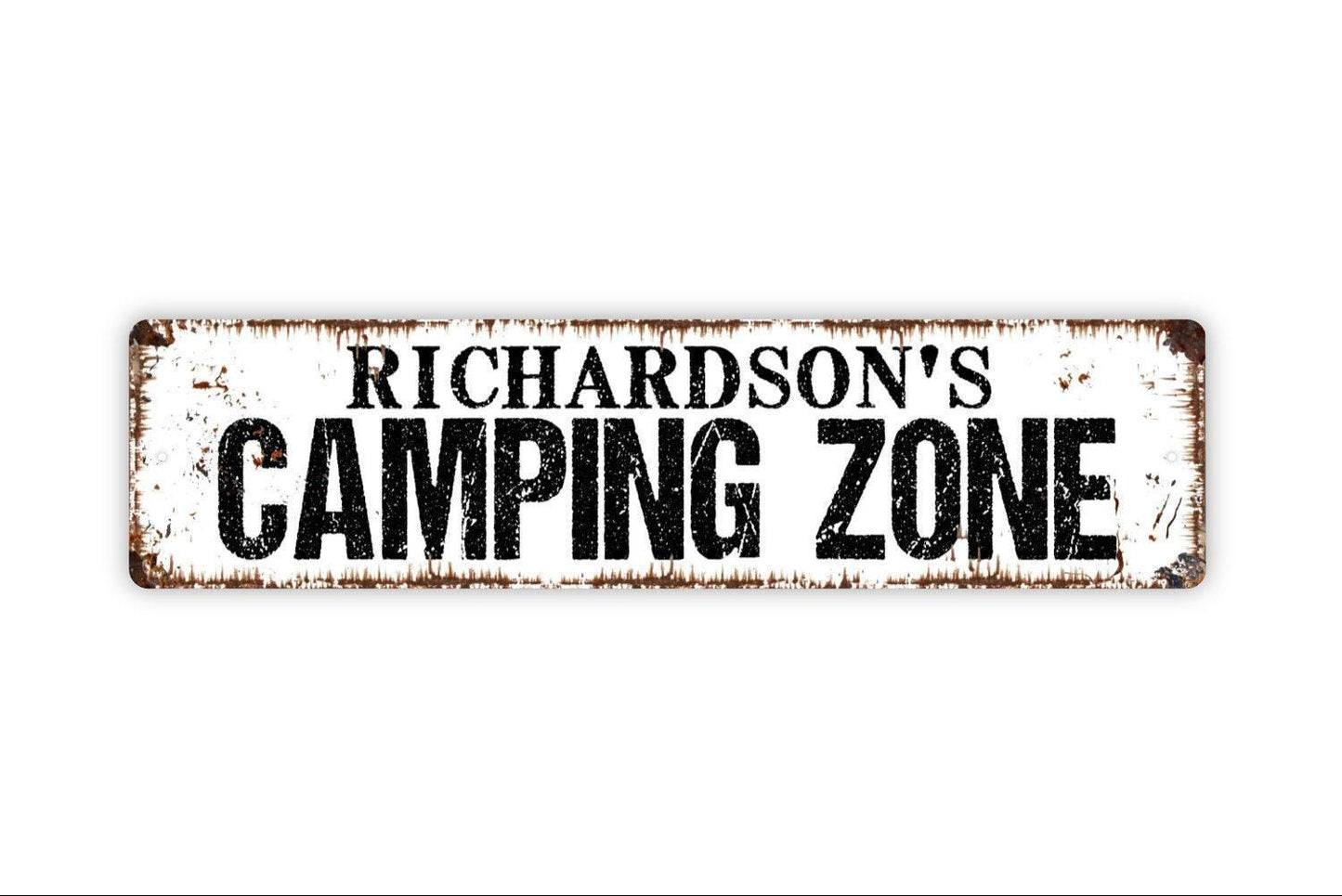 Personalized Camping Zone Sign, Custom Metal Sign, Vinyl Sticker Or  Street Sign or Door Name Plate Plaque
