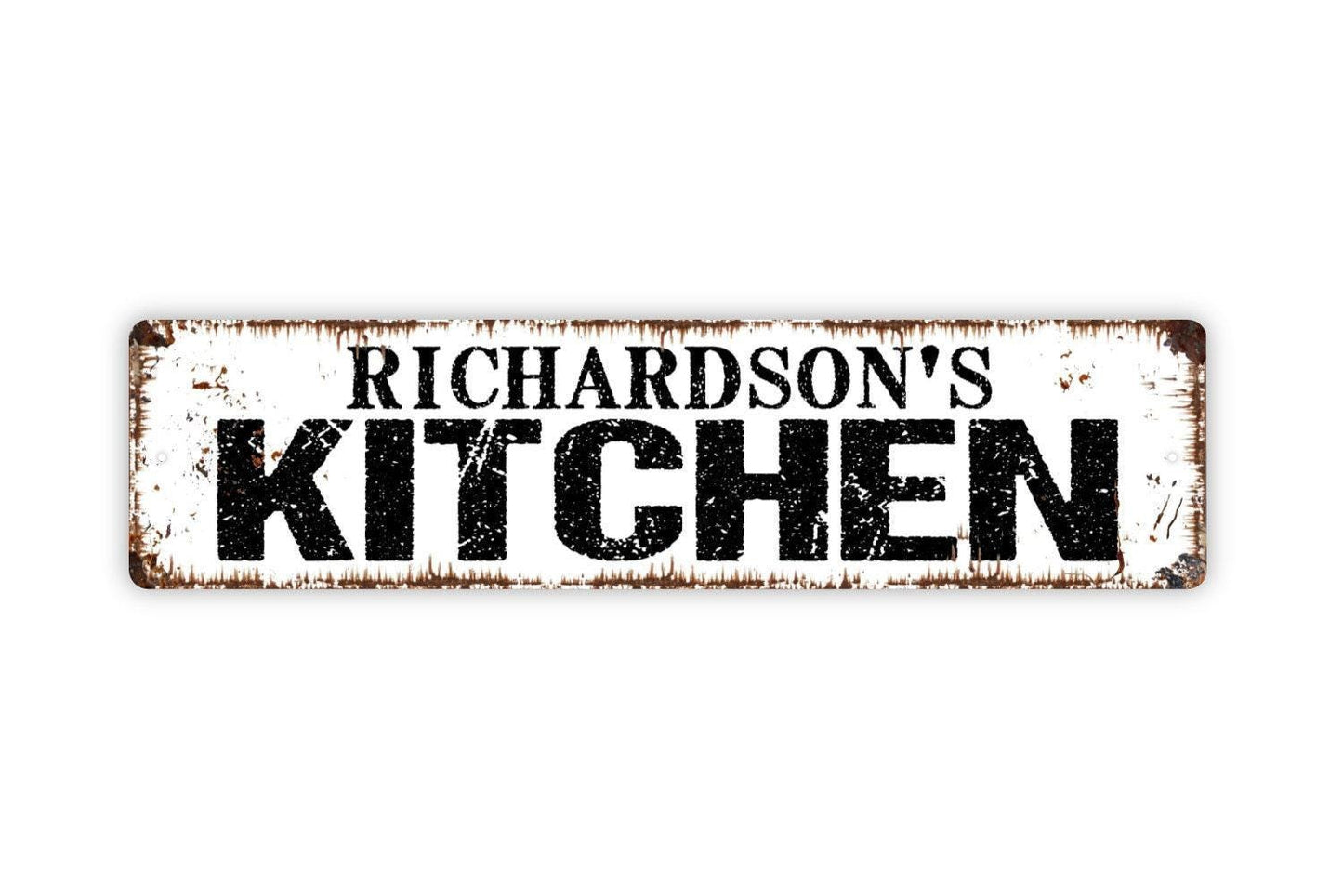 Personalized Kitchen Sign, Custom Metal Sign, Vinyl Sticker Or  Street Sign or Door Name Plate Plaque
