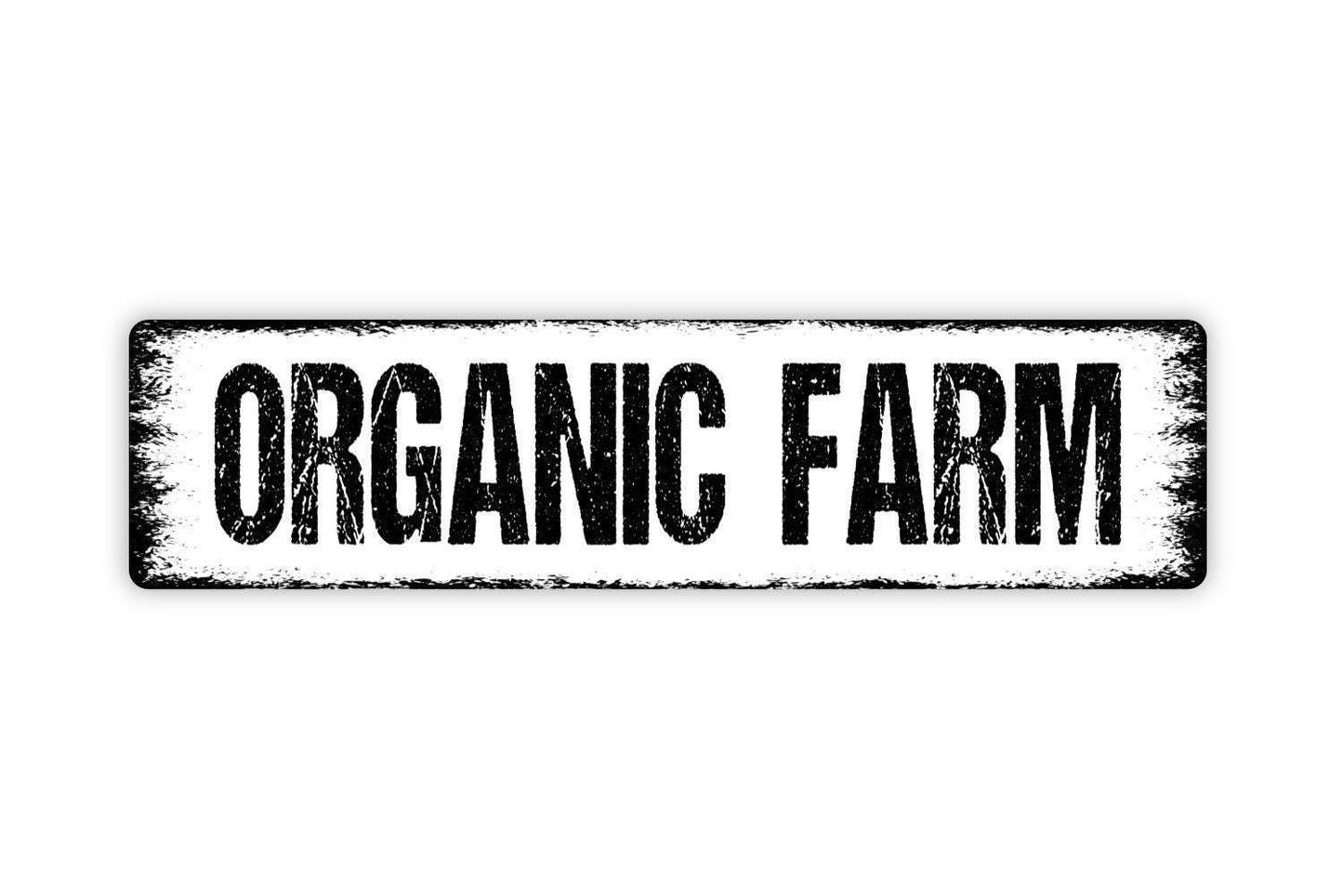 Organic Farm Sign - Farm Fresh Eggs Chickens Poultry Garden Beef Ranch Vinyl Sticker Or  Street Metal Sign or Door Name Plate Plaque
