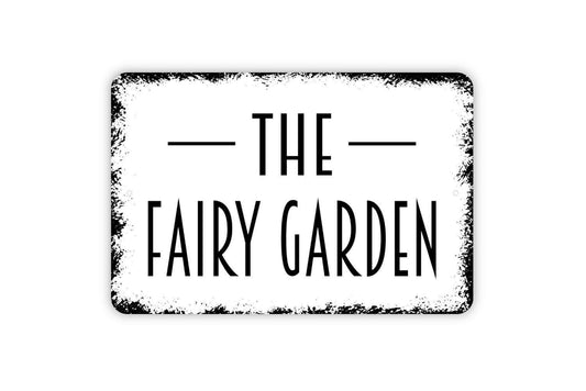 Fairy Garden Sign | Enchanted Garden Decor | Whimsical Yard Sign | Outdoor Fairy House Sign | Metal Sign or Vinyl Sticker