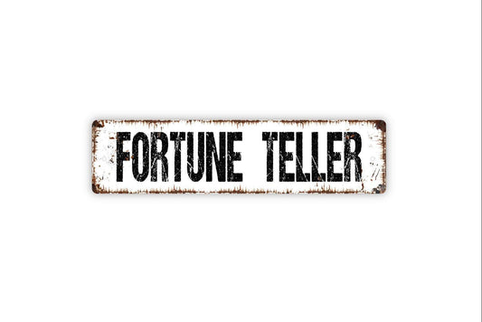 Fortune Teller Sign | Mystical Psychic Reading Decor | Metal Sign or Vinyl Sticker for Tarot Astrology Magic Room