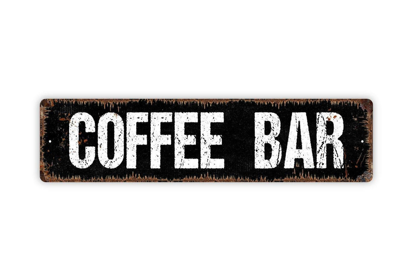 Coffee Bar Sign - Vinyl Sticker Or  Metal Street Sign or Door Name Plate Plaque